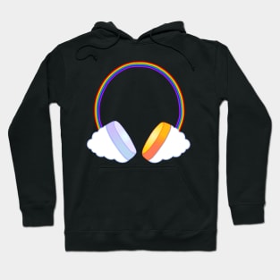 Rainbow Sun Moon Music Headphones Hoodie